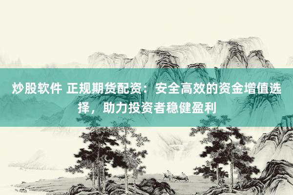 炒股软件 正规期货配资：安全高效的资金增值选择，助力投资者稳健盈利