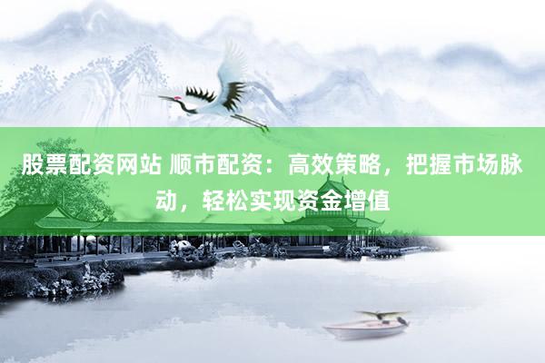股票配资网站 顺市配资：高效策略，把握市场脉动，轻松实现资金增值