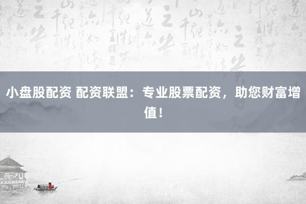 小盘股配资 配资联盟：专业股票配资，助您财富增值！