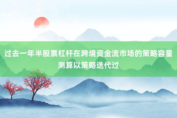 过去一年半股票杠杆在跨境资金流市场的策略容量测算以策略迭代过