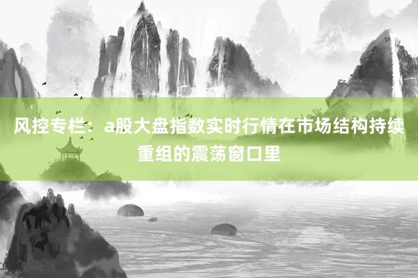 风控专栏：a股大盘指数实时行情在市场结构持续重组的震荡窗口里